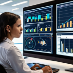 **
    A dynamic and insightful depiction of modern corporate financial management. The scene features a diverse team of financial professionals in a sleek, high-tech office environment, deeply engaged with large, interactive screens displaying complex financial data, charts, and forecasts. AI and machine learning elements are visually integrated, perhaps as glowing neural networks or data streams overlaying the financial dashboards, symbolizing advanced analytics for risk assessment and predictive insights. The overall mood should convey strategic foresight, business resilience, and growth, with a sense of stability against economic fluctuations. Emphasize themes of effective capital utilization and comprehensive financial planning as the backbone of a successful enterprise.

2.  **Prompt for
