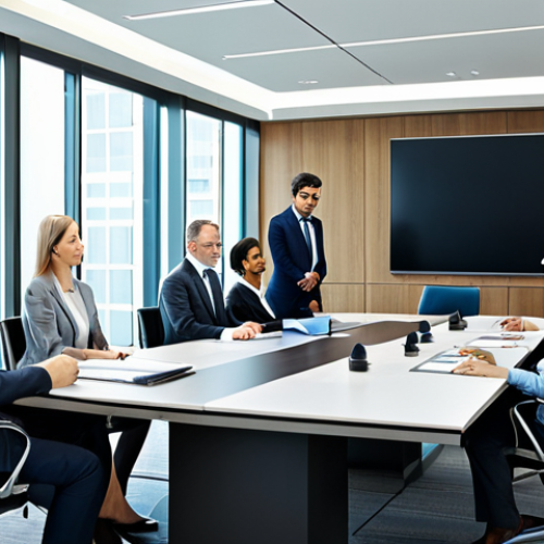Home 9 Global Business Meeting**
"A diverse group of business professionals fully clothed, in a modern conference room, discussing international finance, safe for work, appropriate content, professional, well-lit, serious expressions, perfect anatomy, natural proportions, modest dress."
**