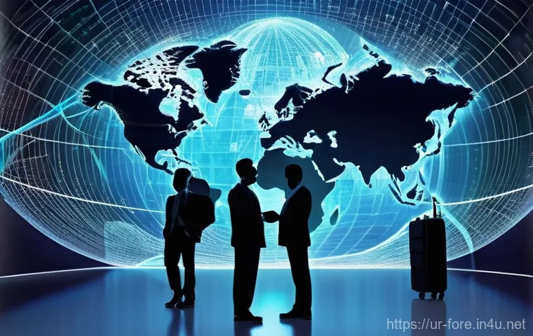 외환관리사와 외환 관리 사례 분석 - **Prompt 1: Global Currency Flow and Financial Connections**
    "An intricate, dynamic scene depict...