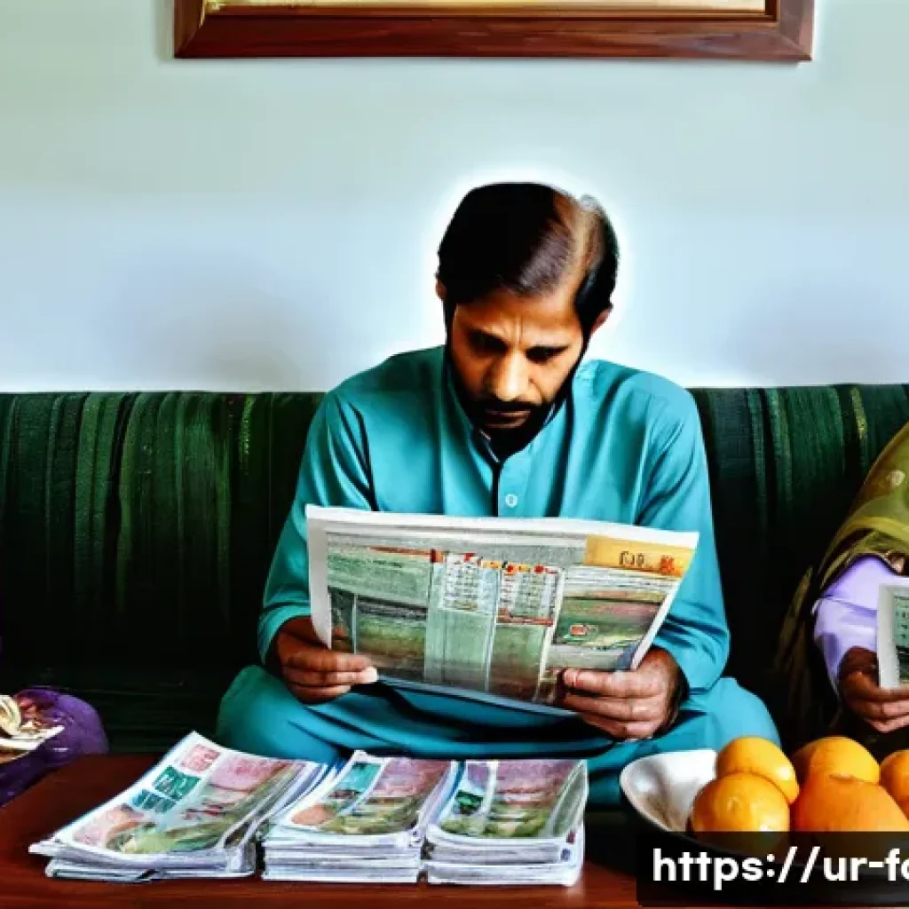 외환관리사와 외환 대출 심사 - **Prompt:** A realistic illustration depicting a contemporary Pakistani family in their modest, clea...