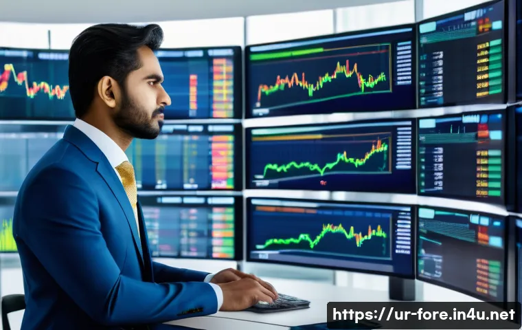 외환관리사와 국제 금융 기관 취업 전략 - A professional South Asian man in formal attire analyzing international currency exchange trends on ...