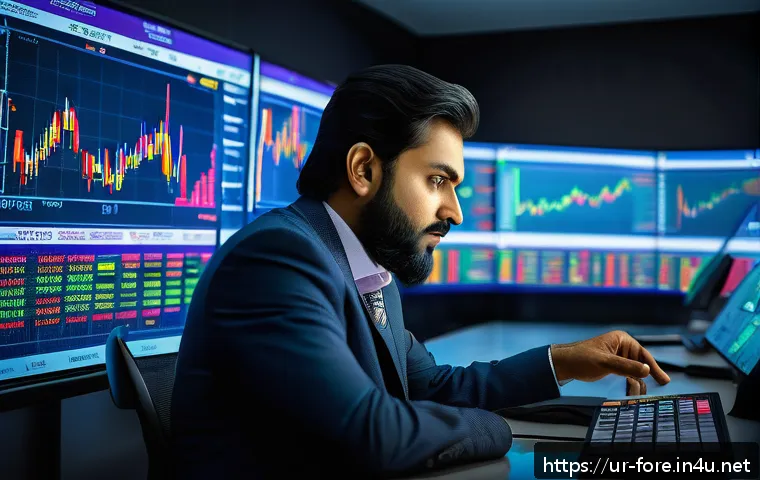 외환관리사와 외환 실무 역량 강화 방법 - A professional Pakistani forex trader in a modern office environment, analyzing detailed currency ex...