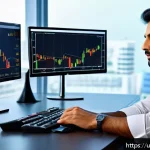 외환관리사와 환차손 방지 방법 - A professional Pakistani investor in a modern office setting, analyzing diverse currency charts on m...