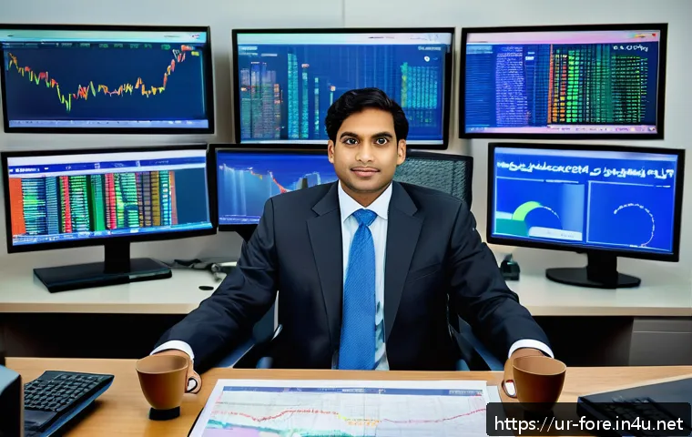 외환관리사와 금융권 자격증 비교 - A professional South Asian man in formal business attire, sitting confidently at a modern office des...